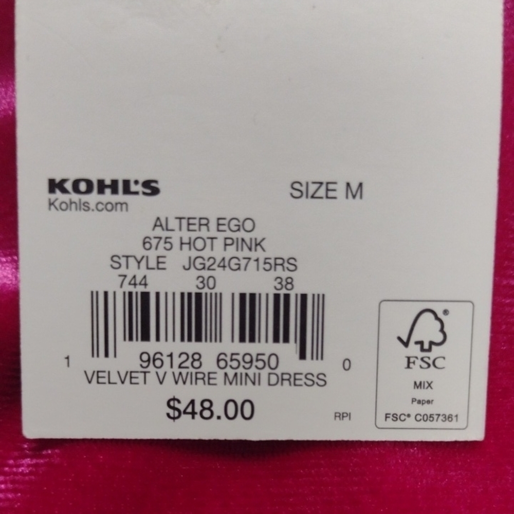 New SO Velvet Vibrant Strapless Mini Dress in Fuchsia Wedding Guest, Formal - Picture 14 of 16